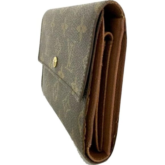 842174AD Louis Vuitton Wallet Porte Tresor Etui Papiers Trifold Brown Monogram - Picture 3 of 9